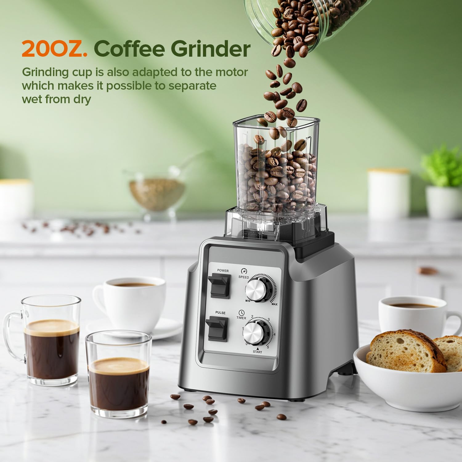 Amazon.com: Blender for Smoothies, Blender with 68Oz. Pitcher